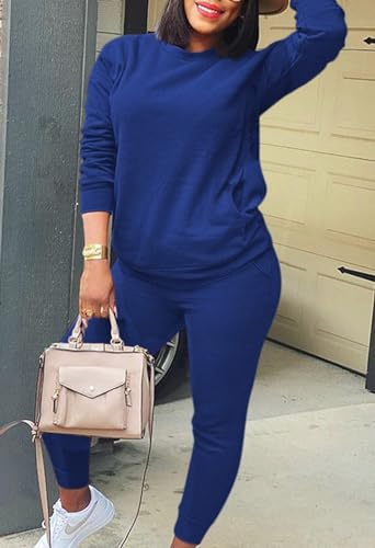 Image of Fixmatti Women Pullover Hoodie Pockets Sweatpants Sport Jogger Sweatsuit