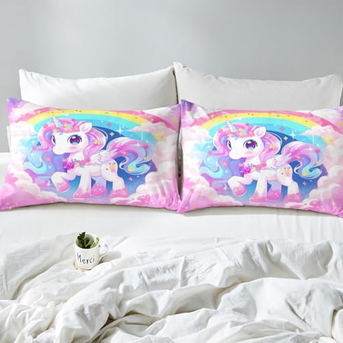Housse de couette licorne violette pour chambre d'enfant difficile à coucher - 6