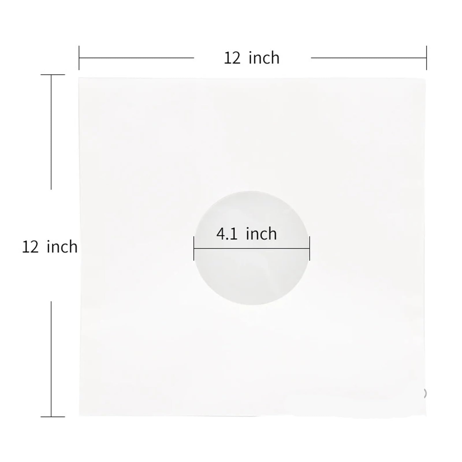 Copertine Interne per Dischi in Vinile Carta Kraft Bianca antistatica Pesante da 20 Pezzi for la Protezione dell'album con Maniche Interne in Vinile 12 Pollici for Dischi LP