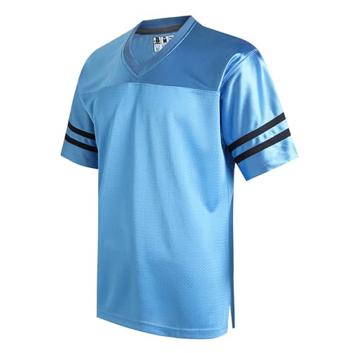 DEHANER Light Blue Men's Women's Football Jerseys for Adult Fashion