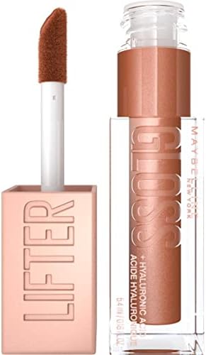 Maybelline New York Lifter Gloss, Plumping & Hydrating Lip Gloss with Hyaluronic Acid, Shade 002 Ice, Duo Bundle