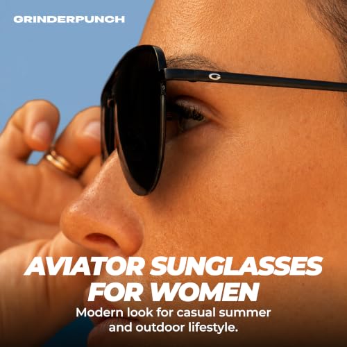 Image of grinderPUNCH Polarized Aviator Sunglasses Men Women 70s Retro Costume UV400