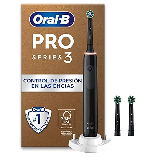Oral-B Pro 3 Cepillo de Dientes Eléctrico Negro con Mango Recargable y 3 Cabezales, 3 Modos De Cepillado Con Modo Sensible, Temporizador, Diseñado por Braun, Regalos Originales para Mujer y Hombre | Ya disponible en tu tienda friki favorita! En mundofriki.es! Oral-B Pro 3 Cepillo de Dientes Eléctrico Negro con Mango Recargable y 3 Cabezales, 3 Modos De Cepillado Con Modo Sensible, Temporizador, Diseñado por Braun, Regalos Originales para Mujer y Hombre | Ya disponible en tu tienda friki favorita! En mundofriki.es!