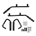 AUXMART Grab Handles Kit Front & Rear Grab Bars for Jeep Wrangler JK 2DR/4DR 2007-2017 Solid Steel (Black)