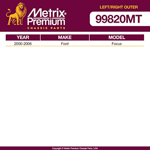 Metrix Premium Left & Right Outer Tie Rod End Es3588 & Es3587 Fits 2000-2006 Ford Focus #TOP1