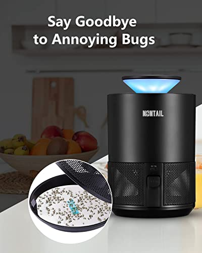 Mosquito Trap Nontail Fruit Fly Traps For Indoors,Catcher & Killer For Gnat, Moth, Flies, Non-Zapper Insect Traps With Uv Light Fan & Sticky Glue #TOP3