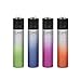 4 Clipper Metallic Gradient Lighters Reusable Refillable Reflintable