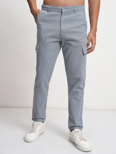 Image of Highlander Men's Tapered Fit | Cargo Trousers | Sleek & Functional | Utility Pockets | Trouser for Men | Men Trousers