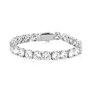 10MM Cubic Zirconia Tennis Bracelet 14K Gold Plated 5A+ Cubic Zirconia Iced Out Tennis Bracelet Spring buckle Bracelet For Men And Women