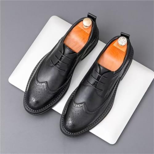 Men's British Style Brogue Oxford Dress Shoes for Wedding Business Formal Genuine Leather Comfortable Classic Lace Up Office Shoes3