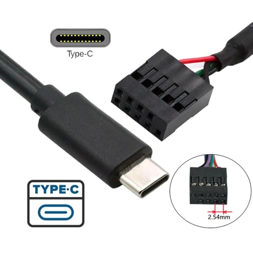 Image of CY Cable USB 2.0 Motherboard 9pin 10pin Header to Type-C USB-C Cable 50cm for Mini Monitor Sensor Panel Camera