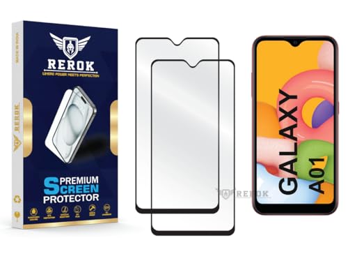 Image of Gorilla Tempered Glass Screen Protector Compatible with Samsung Galaxy A01 [Pack of 2] | Edge-to-Edge, Bubble-Free, Case Friendly, Easy Installation Kit