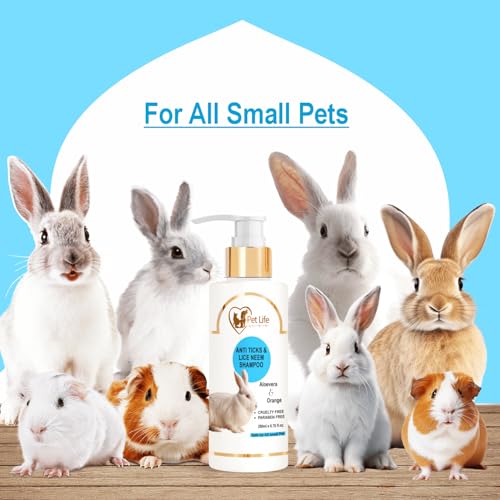 Image of Pet Life Anti Ticks & Lice Neem Small Pet Shampoo Help in Ticks, Fleas, Lice & Mites - Anti Ticks Shampoo for Small Pet, Rabbit, Rat & All Small Pet Breed - 200Ml