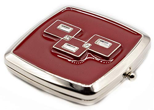 Espejo de maquillaje compacto doble cara 3 piedras