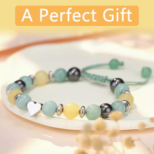 LOHENYOR Birthday Gifts for Women,Natural Stone Anxiety Bracelet Inspirational Gifts for Women Christmas Gifts for Women Ladies Gifts Ideas Gifts for Friends Teen Girls Colleagues,4PCS Bead Bracelet - Image 8