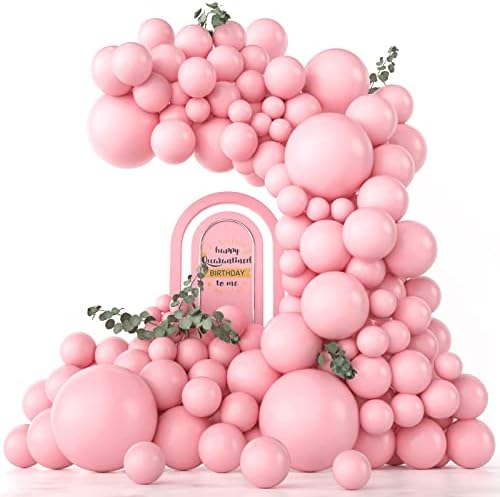 Pink Balloons 4 Different Size Balloon Arch 100pcs Pink Party Balloons for Party Decoration,Birthday Party Supplies,Wedding Decorations,Baby Shower or Arch Garland Decoration