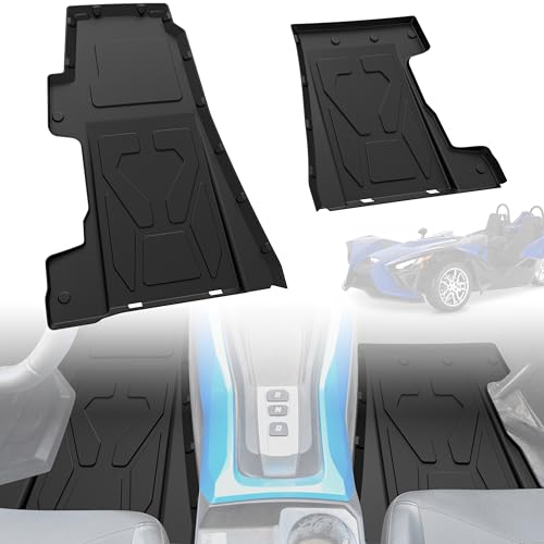 SAUTVS TPE Floor Mats for Slingshot 2020-2022, All Weather Protection Slush Mats Liner Protective Pads for 2020-2022 Polaris Slingshot LE R S SL SLR Accessories, Replace #2889323