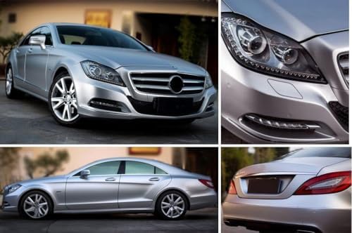 LZLRUN Silver Car Matte Vinyl Wrap Adhesive Film Decal Sheet 1.65ft x 5ft - 5