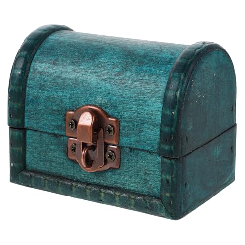VALICLUD Caja de Madera Vintage para Joyas Cerradura, Organizador Rústico y Decorativo, Solución Versátil de Almacenamiento para Hogar y Objetos Pequeños