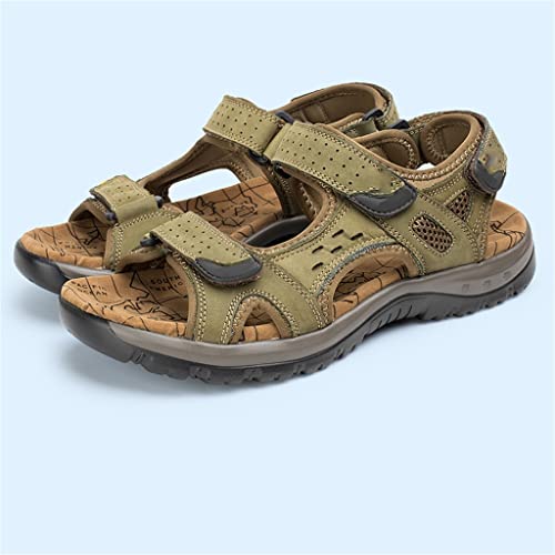 Leisure Men Shoes Beach Sandals Genuine Leather Sandals Soft Large Size Men's Sandals(39)2