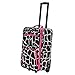 Rockland Fashion Softside Upright Luggage Set,Expandable, Pink Giraffe, 2-Piece (14/19)