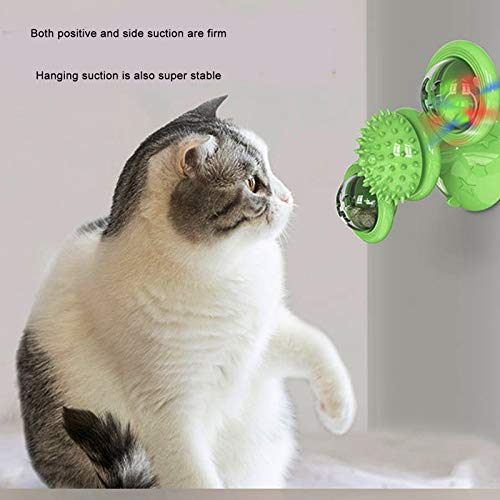 Brinquedo giratório para gatos, brinquedo giratório para gatos, moinho de vento, flexível, suave e a