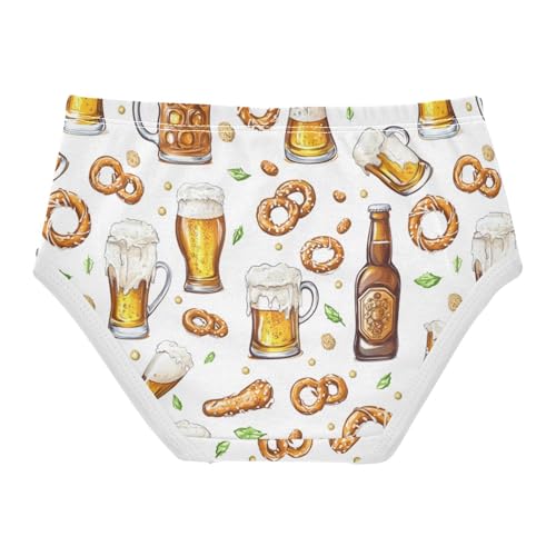 ZZKKO Beer and Food Girls Underwear Toddler Panties for Girls Comfort Brief Size 2T-8Y2