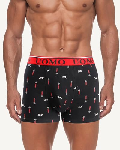 Mens Boxer Briefs Cotton Underwear: Soft Breathable Fabric with Comfortable Waistband Stretch Fit Design and No-Fly Pack2