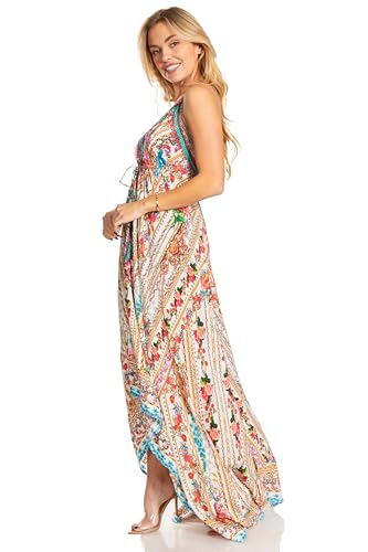 Image of Sakkas Lizi 2025 Womens Maxi High-Low Halter Handkerchief Long Dress Beach Party