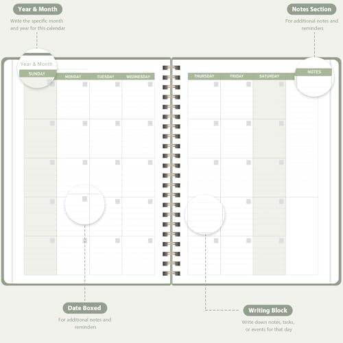 Undated Weekly Planner, Weekly To Do List Notebook with Goal, Organizer & Habit Tracker, A5 Daily Planner with Spiral Binding, Ideal for Office School Suppies - Image 4