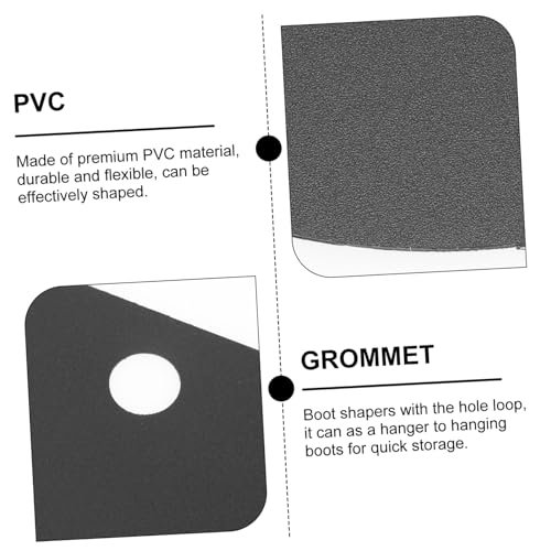 Inserts de Forme Bottes PVC Noir Flexibles Accessoires Rangement Chaussures 10Pcs - 3