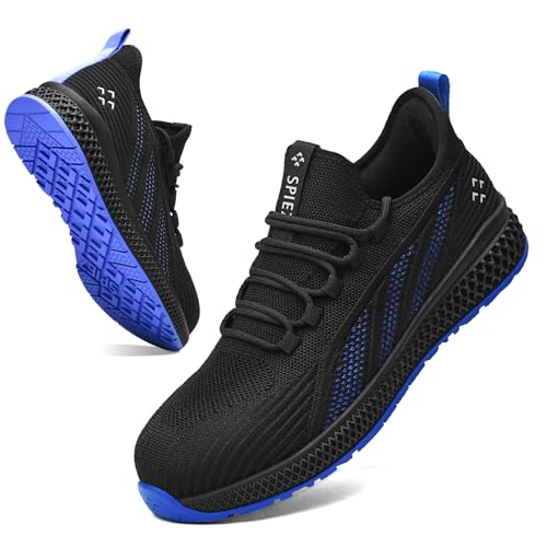 SPIEZ Sicherheitsschuhe Herren Damen,Leichte Slip-On Arbeitsschuhe mit atmungsaktivem...