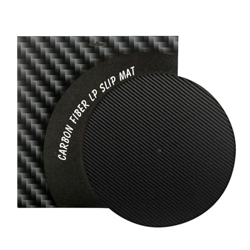 12inch Carbon Fibers Turntable Platters Mat Vibrations Reduction Record Pad for Record Players Accessories