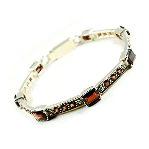 Bracelet grenat rouge en argent pour illuminer vos tenues