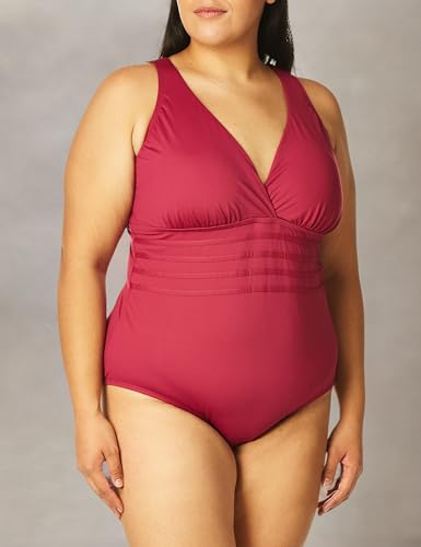 Image of La Blanca Women's Island Goddess Deep-V Strappy Back Mio One Piece Swimsuit with Tummy Toner