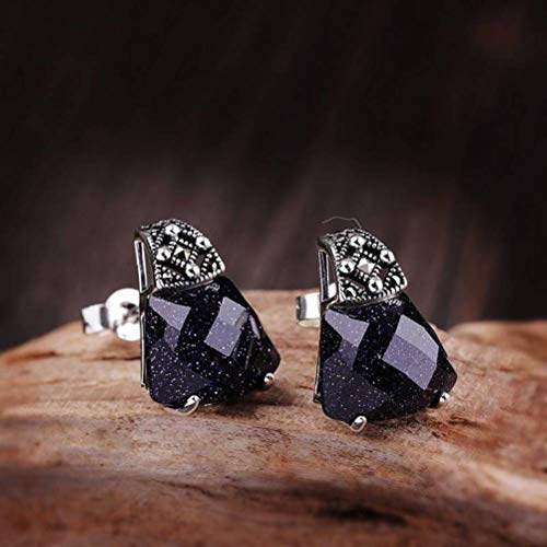 Boucles d'oreilles pendantes artisanales en grenat rouge fait main