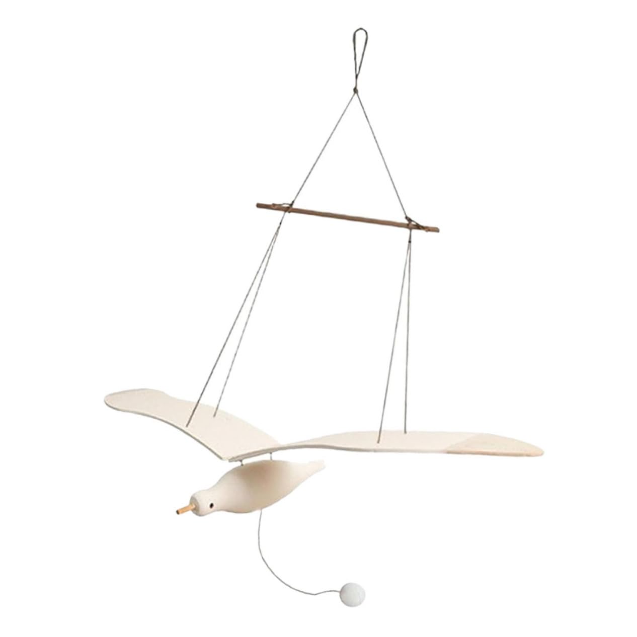 Décoration murale oiseau suspendu blanc ornement chambre garçon fille