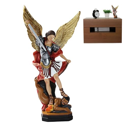 Ornement archange Michael statue religieuse pour décoration maison