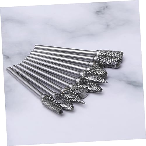 Juego de fresas rotativas de acero tungsteno 3mm 10 piezas miniatura 3