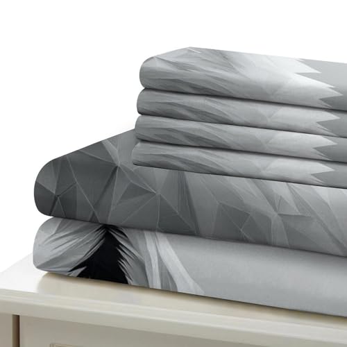Housse de couette renard blanc hypoallergénique microfibre anti-pli