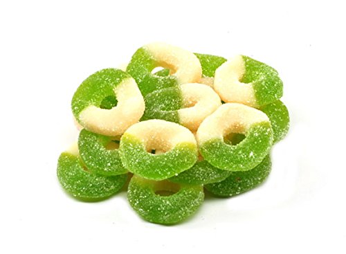 Anillos de goma de manzana verde Granny Smith - 5 lb.