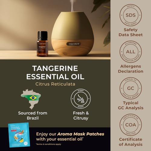 Image of 100% Pure Tangerine Essential Oil - 0.34 Fl Oz - Tangerine Oil for Hair, Skin, Diffuser, Aromatherapy & DIY Candle Making Scent