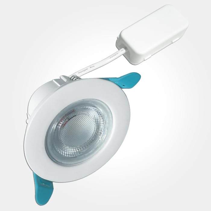 LEDBRITE LED Recessed Ceiling Lights Dimmable Downlight, 5W & 8W IP65 LED Bathroom Spotlights, Warm White 3000K-Neutral White 4000K-Cool White 6000K Adjustable, Cut Φ65-76MM