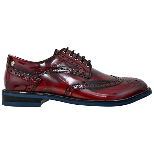 Image of Hx London Brush-Off Leather Men Brogues Formal Derby Shoes