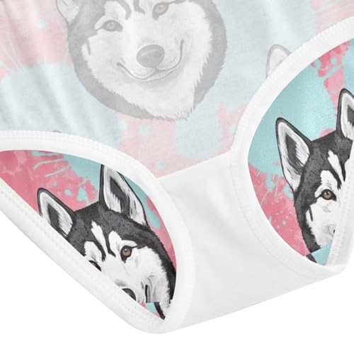Black White Husky Dog Cotton Toddler Underwear, Kids Underwear Girls, 2T–8 Years4