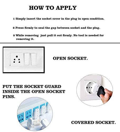 Image of KBS Baby Safety Electric Switch Board Dummy Socket Plug Cover Guards Kids Protection Proofing White Baby Safety Products (KBS-DUMMY-PLUG-24)