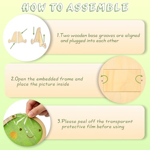Libro de visitas para boda de madera con 100 placas de dinosaurio para comunión 4