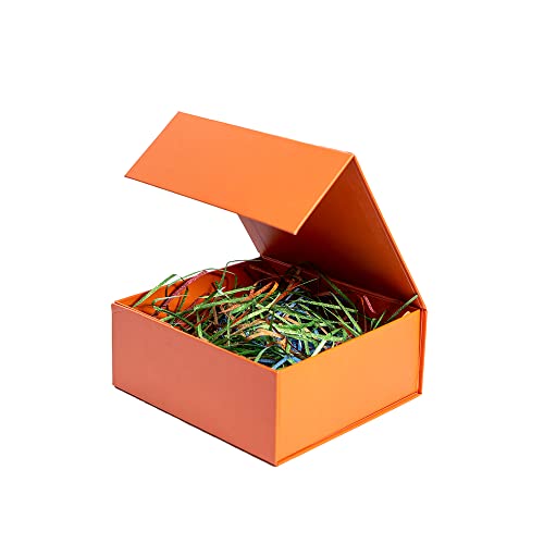 Image of Rsgift Orange Graduation Gift Boxes, 7.8x7x3.1Inches with Lid, Packaging Gift Boxes for Valentines Day, Birthday, Christmas