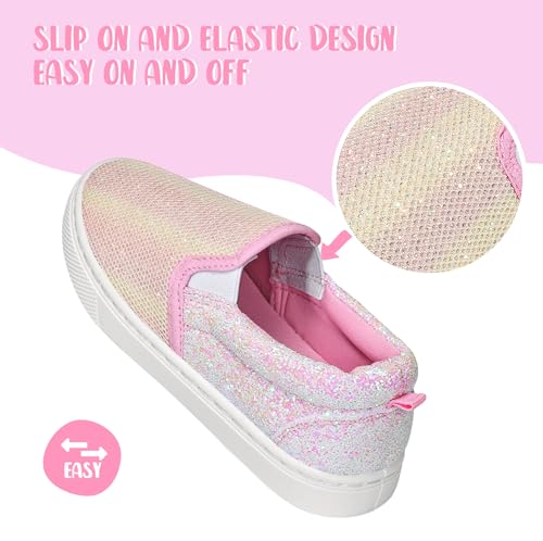 Image of K KomForme Boys & Girls Slip on Shoes, Toddler Canvas Walking Shoes | Lightweight, Comfortable