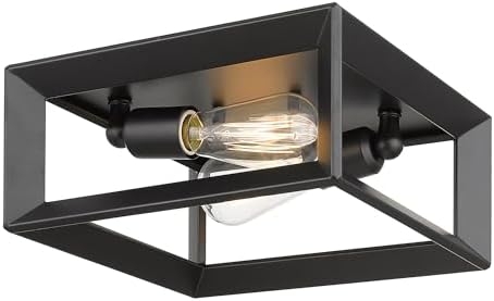 Smyth Flush Mount Matte Black with Clear Glass